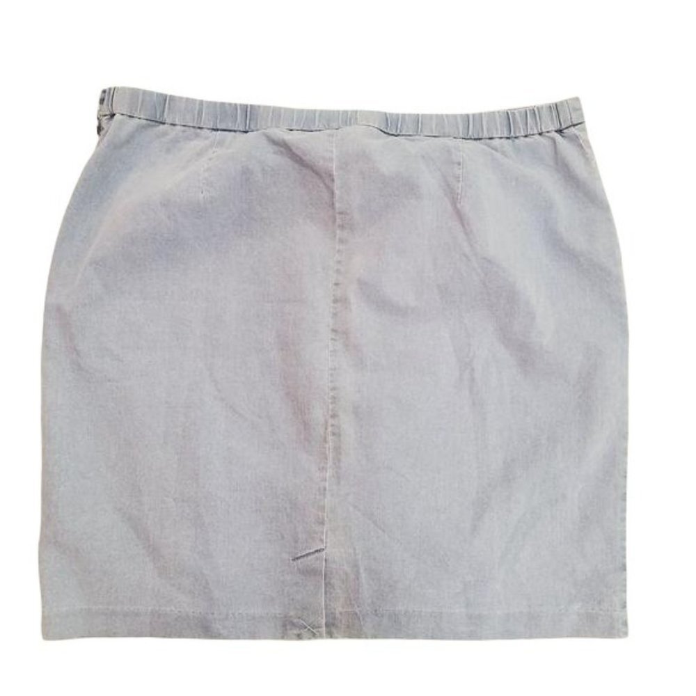 Joan Rivers |  Light Blue Wash Jeans Skirt - Picture 2 of 6